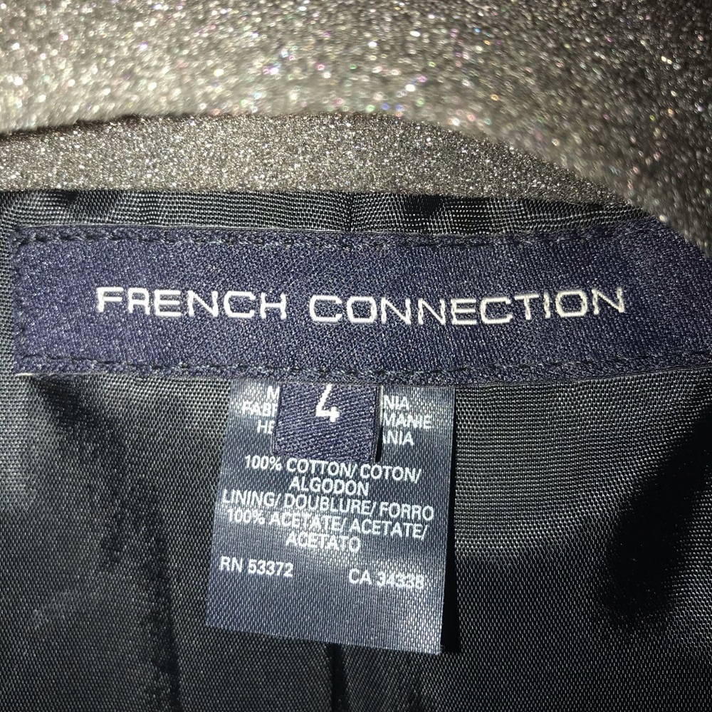 BNWOT navy French connection 3/4 sleeve pea coat - Picture 4 of 5